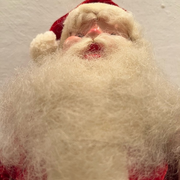 Harold Gale Vintage Red Velvet Suit Santa Claus Hand Painted Composite Face - Picture 4 of 16